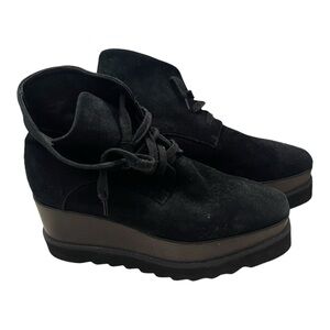 Stella McCartney Black Velvet Platforms